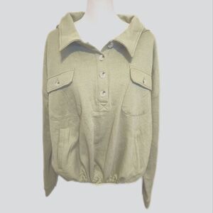 White Birch Black Label 90% cotton sage green hooded sweatshirt,  size XL